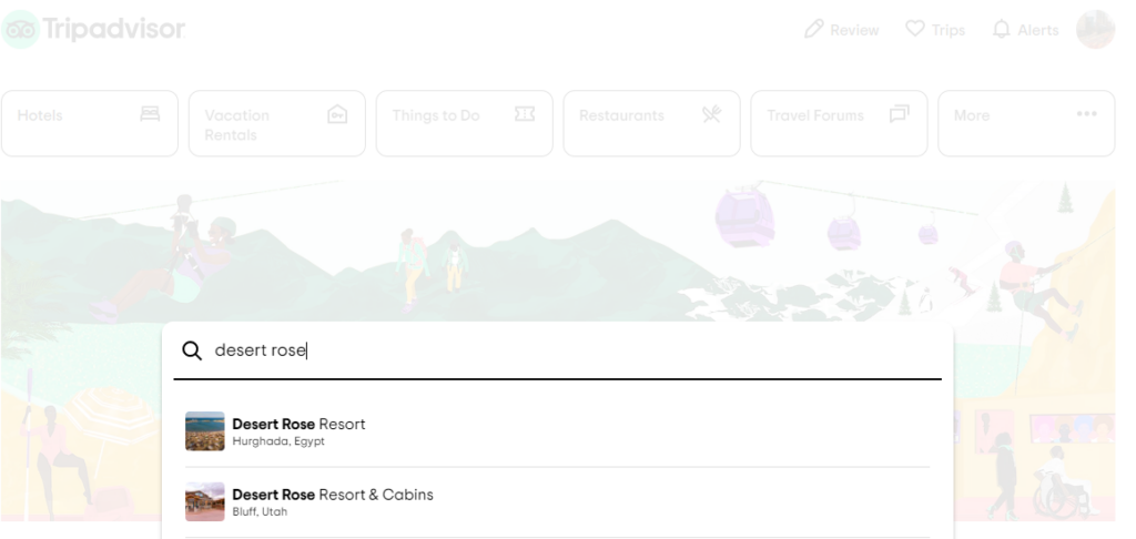 Find hotel at Tripadvisor website